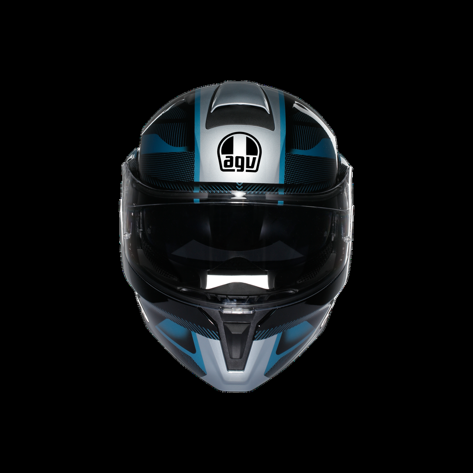 streetmodular ledro matt blackpowder blue motorbike flip up helmet dote2206