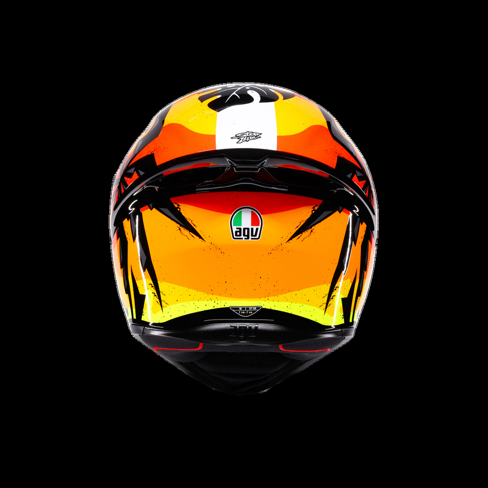 k1 s tropicrush blackorange motorbike full face helmet dot e2206