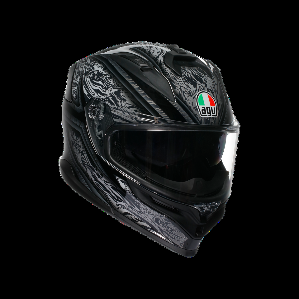 k7 mplk damascus blacksilver motorbike full face helmet dot e2206