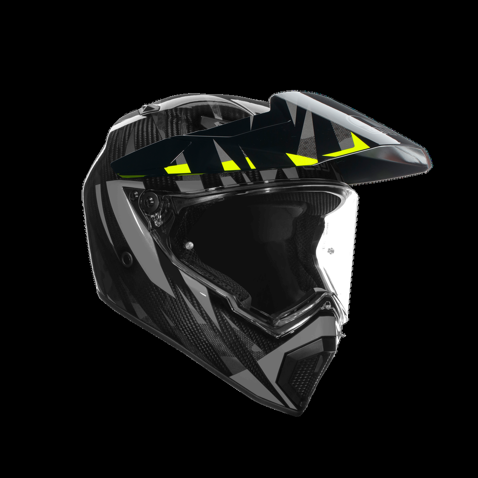 agv peak ax9 steppa carbongreyyellow fluo