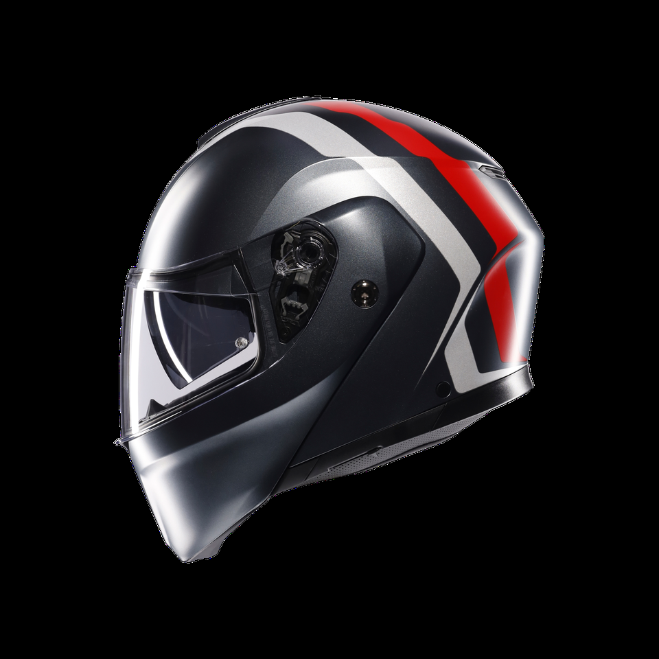 streetmodular resia matt greysilverred motorbike flip up helmet dote2206
