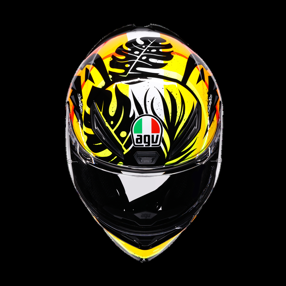 k1 s tropicrush blackorange motorbike full face helmet dot e2206