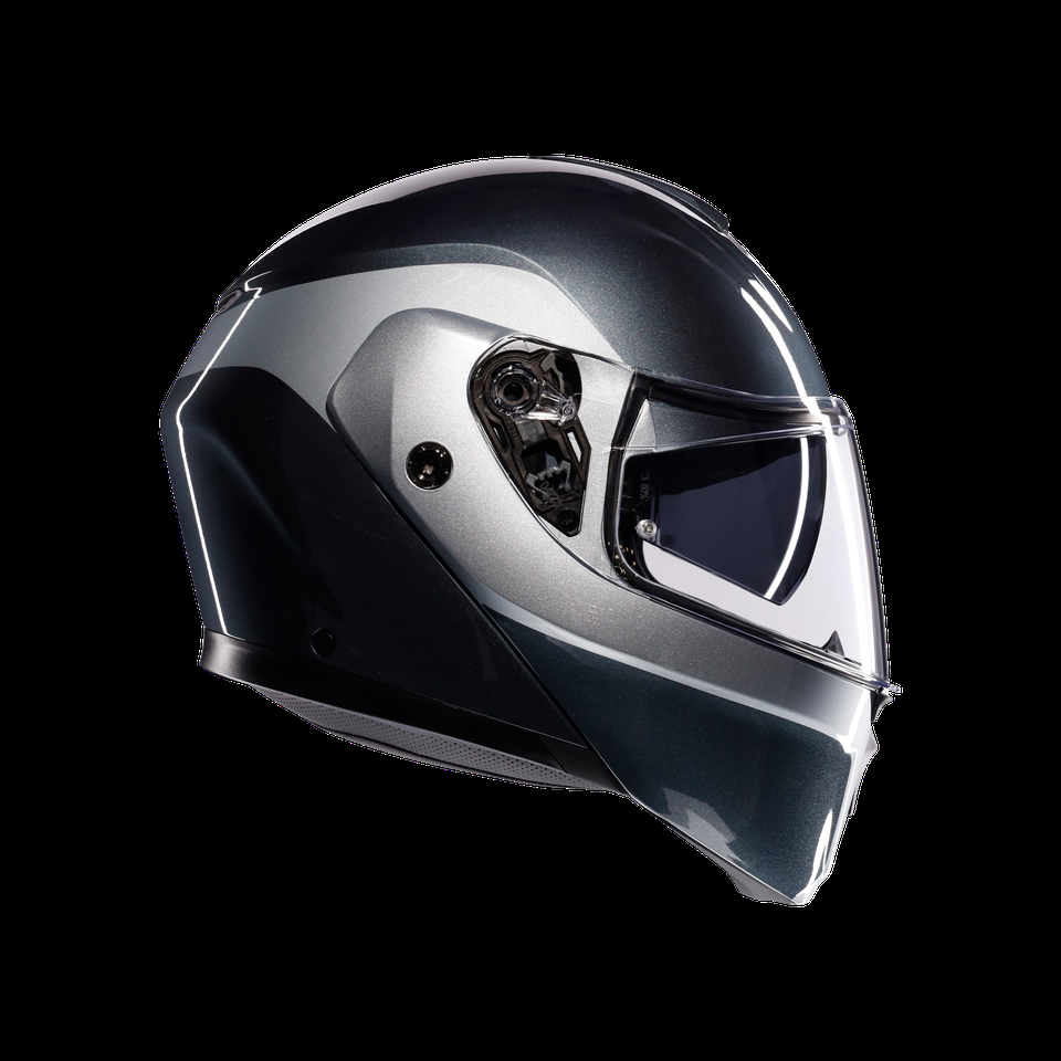 streetmodular levico greysilver motorbike flip up helmet dote2206