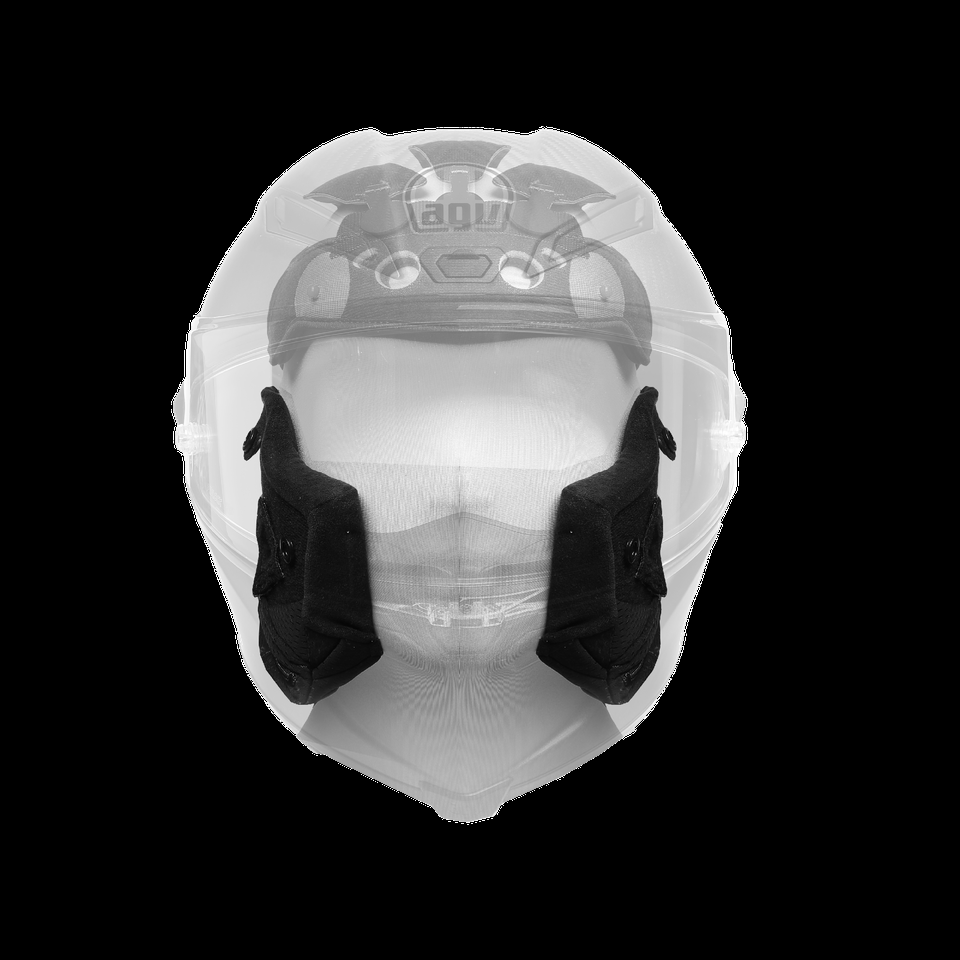 agv cheek pads pista gp rr blackred