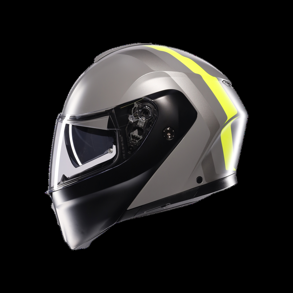 streetmodular resia matt greyblackyel fluo motorbike flip up helmet dote2206