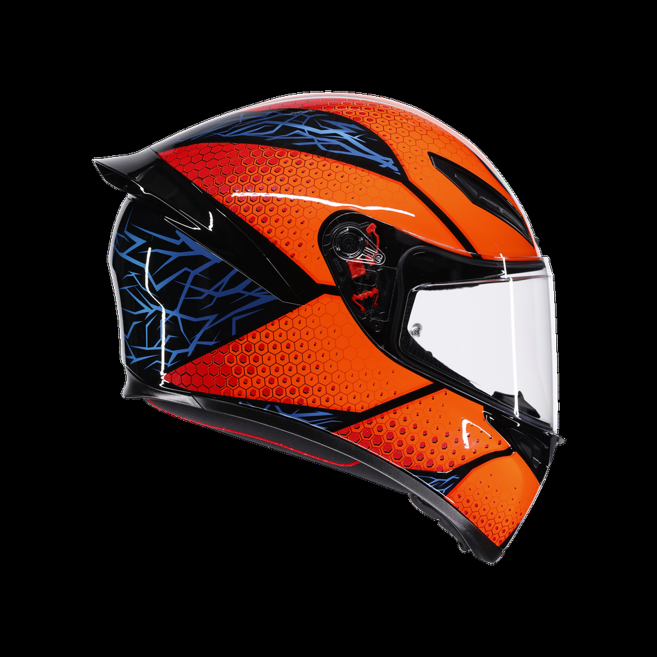 k1 s speedarmor blackorangeblue motorbike full face helmet dot e2206