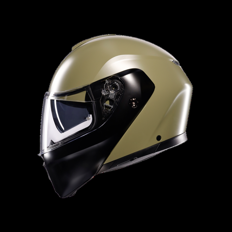 streetmodular mono matt pastello greenblack motorbike flip up helmet dote2206
